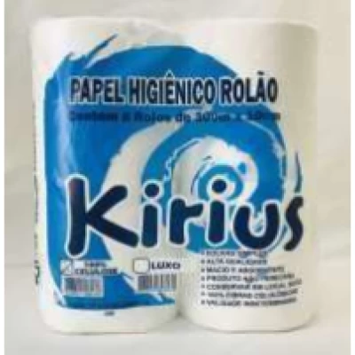 Papel Higiênico Rolão Folha Simples (100% Celulose) Fardo 8x300m Kirius