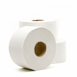 Papel Higiênico Rolão Folha Simples Branco Simples Unidade Rolo de 300m Belly CRC