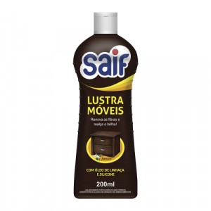 Lustra Móveis Cremoso Perfumado Frasco 200ml Saif com Silcone Jasmim