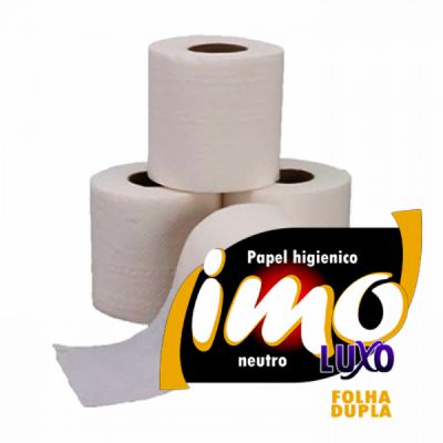 Papel Higiênico Rolinho Folha Dupla 12x30m IMO Luxo Neutro Branco CRC