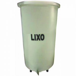 Lixeira Plástica Rotomoldada com Pedal+Pés 200 Litros Branco Belosch B2PP-0200