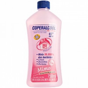 Álcool Líquido 46,0 INPM Frasco 750ml Bacfree Mimo Coperalcool