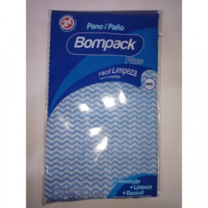 Pano Limpeza Multiuso 30x50cm Pacote C/5 Unidades Azul Bompack