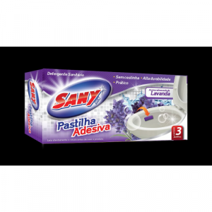 Pastilha Sanitária Adesiva 9gr Sany-Mix Caixa C/3 Unidades Lavanda