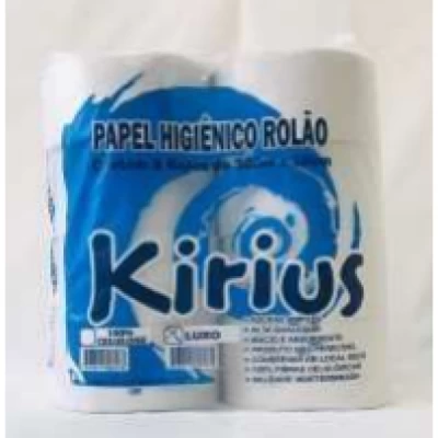 Papel Higiênico Rolão Folha Simples Branco Fardo 8x300m Luxo Kirius