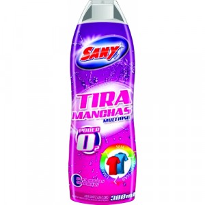 Tira Manchas Líquido sem Cloro Frasco 300ml Rosa para Roupas Coloridas Sany