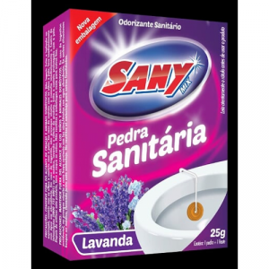 Pedra Sanitária 25gr com Suporte Plástico Sany-Mix Lavanda