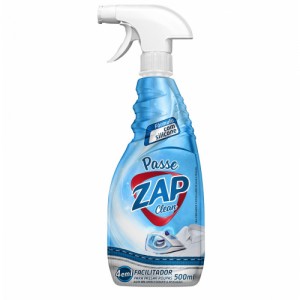 Passador de  Roupas Frasco 500ml com Gatilho Passe Zap-Clean Suave Perfume