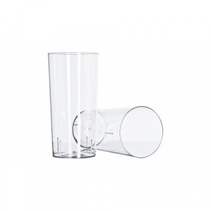 Copo Plástico Cristal-PS 340ml Copo Long-Drink Pacote C/10 CPS-0340 Strawplast