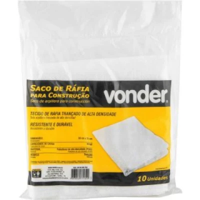 Saco de Ráfia Resistente para 50kg (55cm x 85cm) C/10 Vonder 8099550850