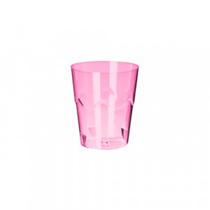 Copo Plástico Cristal-PS  25ml Mini-Doce Rosa Neon Pacote C/10 CPNR-025 Strawplast