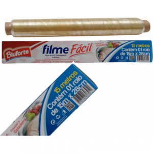 Filme PVC (28cm x 15m) Bluforte Fácil Bompack