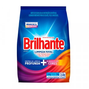 Detergente Pó Perfumado Saco  2kg Brilhante