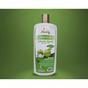 Sabonete Líquido Perfumado Frasco 600ml Family Maçã Verde