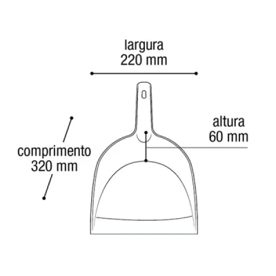 Pá para Lixo Plástica Doméstica Colorida Arqplast 25307PM