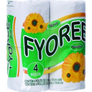 Papel Higiênico Rolinho Folha Simples  4x30m Fyoree Neutro Dopel