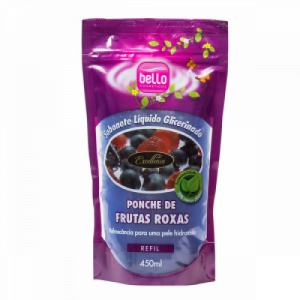 Sabonete Líquido Refil 450ml Bello Ponche de Frutas Roxas