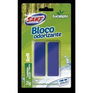 Bloco Sanitário Refil Blister C/2 Unidades de 35gr Cada Sany-Mix Eucalipto