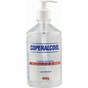 Álcool Gel 70,0 INPM Frasco 400gr com Hidratante com Tampa Pump Coperalcool