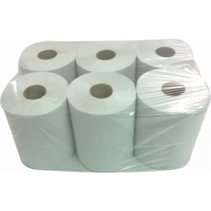 Toalha Papel Bobina 20cm x 22gr (100% Celulose) Branco-Eco Fardo 6x200m CRC-803