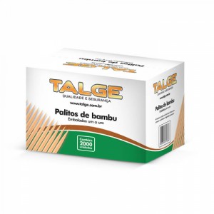 Palito Dental Bambu Talge Paliteiro Caixinha Papel C/25x100