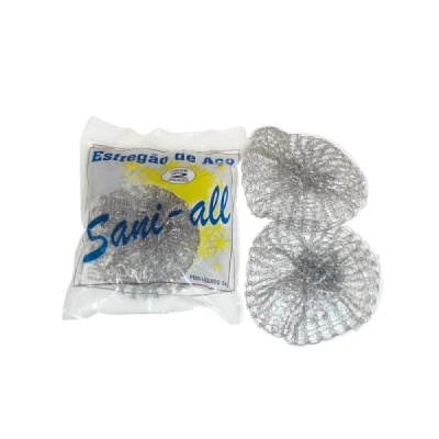 Esponja para Limpeza Esfregão de Aço C/2 x 14gr Sani-All Adesul 063