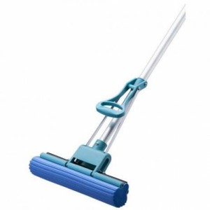 Rodo Mop Sintético 28cm com Cabo Espremedor Super-Mop Azul Importado