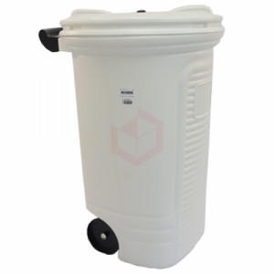 Lixeira Plástica Coletora 120 Litros C/2 Rodas Ecobox Belosch Branco