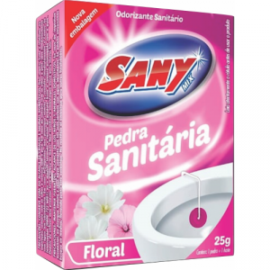 Pedra Sanitária 25gr com Suporte Plástico Sany-Mix Floral