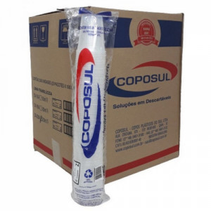 Copo Plástico 180ML PS Branco Tira C/100 Coposul CN-180/A-BR Linha Ouro