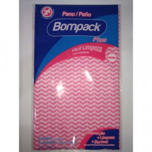 Pano Limpeza Multiuso 30x50cm Pacote C/5 Unidades Rosa Bompack