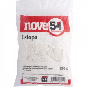 Pano Limpeza Estopa Branca para Polimento 150gr Nove54 Vonder