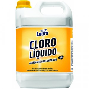 Cloro para Limpeza Bombona 5 Litros Louro (4% a 6% Hipoclorito)