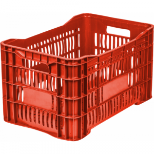 Contentor Caixa Plástica 46 Litros MS60L 31,5x36x55,6cm Vermelho Mercoplasa