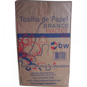 Toalha Papel Interfolhado Creme 20x20,5cm C/1000 Pratice BW