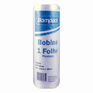 Bobina Plástica Picotada para Frios C/500 23x38cm Plástico Liso Bompack