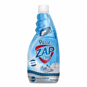 Passador de  Roupas Frasco 500ml Refil Passe Zap-Clean Suave Perfume