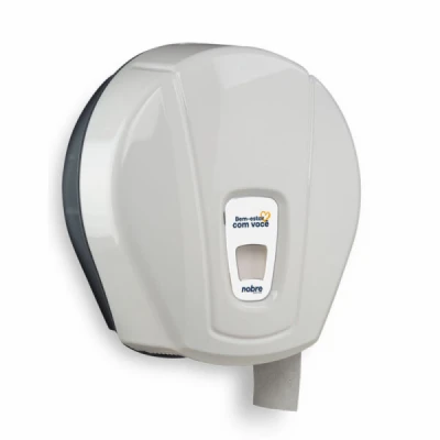 Dispenser para Papel Higiênico Rolão 300/500m Nobre City Branco/Cinza 33651