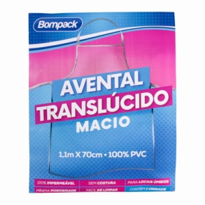 Avental de PVC 1,10m x 70cm Translúcido Bompack