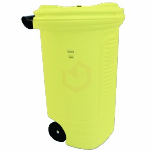 Lixeira Plástica Coletora 120 Litros C/2 Rodas Ecobox Belosch Amarelo