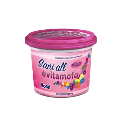 Desumidificador Anti-Mofo Pote 80gr Sani-All Floral Adesul 440