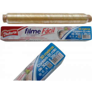 Filme PVC (28cm x 30m) Bluforte Fácil Bompack