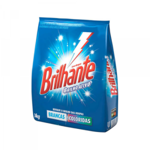 Detergente Pó Perfumado Saco  3kg Brilhante