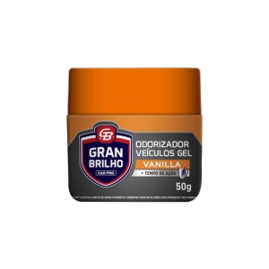 Odorizador de Veículos Gel Gran Brilho Frasco 50gr Vanilla