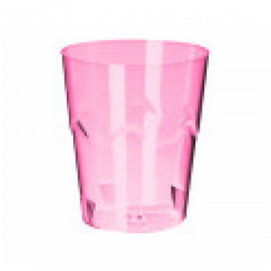 Copo Plástico Cristal-PS  50ml Brigadeiro Roxo Neon Pacote C/10 CPNX-050 Strawplast