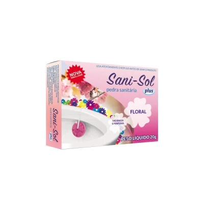 Pedra Sanitária 20gr com Suporte Sani-Sol Floral Adesul 037