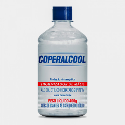 Álcool Gel 70,0 INPM Frasco 400gr com Hidratante Flip-Top Coperalcool