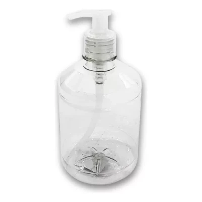 Saboneteira Plástica 500ml com Válvula Pump para Sabonete e Álcool Gel Transparente Sebold 0318