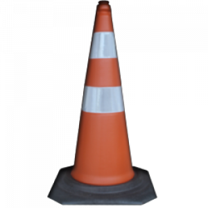 Cone Plástico Sinalização 78x43,5x43,5cm C/2 Faixas Laranja Belosch B13-02