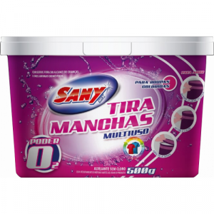 Tira Manchas Pó sem Cloro Frasco 500gr Rosa para Roupas Coloridas Sany